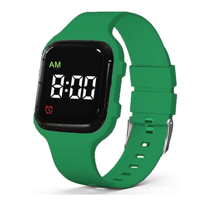 Vibrating Alarm Watch, Potty Training Watch Water Resistant Medical Reminder Wristband with Timer (Dark Green)