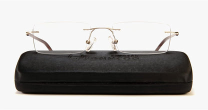 FONHCOO Blue Light Blocking Glasses Anti Blue Ray Unisex Lightweight Rimless Frameless Rectangle Computer Gaming Glasses