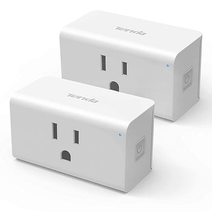 TENDA SP3 (2 Pack) Smart Plug WiFi Outlet Switch, Compatible with Alexa & Google Assistant for Voice Control, Timer & Schedule Function, Compact Design, UL FCC RoHS Certified, No Hub Required