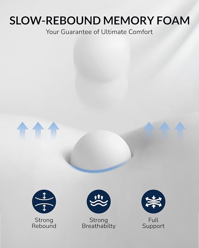 Extra Large Knee Pillow for Side Sleeper - Slow-Recovery Memory Foam Knee Pillow for Hip Pain, Sciatica Relief, & Injury Recovery – Perfect for Tall Individuals and Side Sleepers