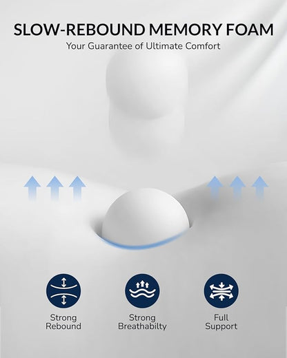 Extra Large Knee Pillow for Side Sleeper - Slow-Recovery Memory Foam Knee Pillow for Hip Pain, Sciatica Relief, & Injury Recovery – Perfect for Tall Individuals and Side Sleepers