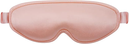 ALASKA BEAR Upgraded Silk Eye Mask with Deep Contour Molded Cups for Beauty Sleep & Lashes Extensions, Zero Pressure Sleeping Eye Cover with Silk-Cover Adjustable Strap
