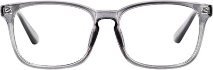 TIJN Blue Light Blocking Glasses for Women Men Clear Frame Square Nerd Eyeglasses Anti Blue Ray Computer Screen Glasses