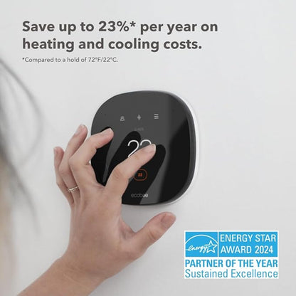 ecobee Smart Thermostat with Voice Control - Programmable Wifi Thermostat - Works with Siri, Alexa, Google Assistant - Smart Thermostat for Home