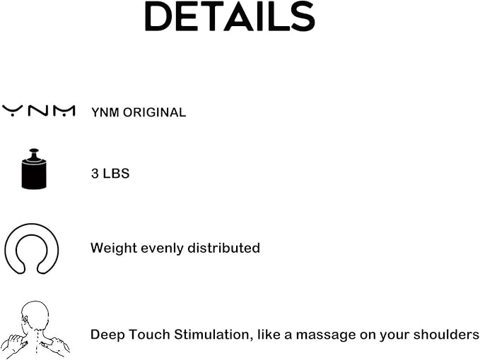 YnM Weighted Shoulder Wrap for Pain Relief and Relaxation, Large Weighted Wrap Filled with Glass Beads, Cooling Rayon & Cozy Velvet Dual-Sided Removable Cover Included, 3lb