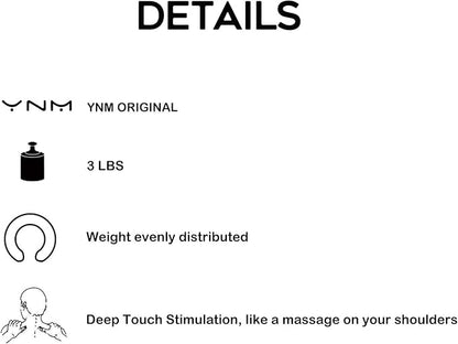 YnM Weighted Shoulder Wrap for Pain Relief and Relaxation, Large Weighted Wrap Filled with Glass Beads, Cooling Rayon & Cozy Velvet Dual-Sided Removable Cover Included, 3lb