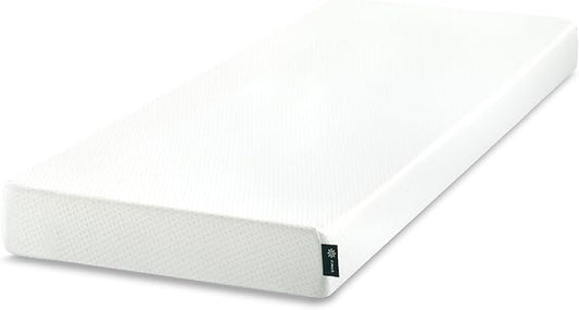 Zinus 6 Inch 75" x 30" (Narrow Twin) Green Tea Memory Foam Mattress [New Version], Fiberglass Free, Medium Firm Feel, Zoned Pressure Relief, Certified Safe Foams & Fabric, Mattress in A Box