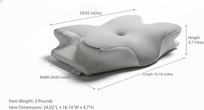 Lunari Butterfly Cervical Pillow – Orthopedic Memory Foam Neck Support Pillow for Neck Pain Relief, Ergonomic Cooling Pillow for Side & Back Sleepers