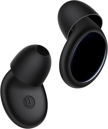 Ear Plugs for Sleeping 45dB Noise Cancelling Ear Plugs for Noise Reduction & Snoring, Concerts, Earplugs for Sleep,Sider Sleepers Airplane, Silicone Earplugs Reusable Concert Ear Plug+8Tip Black