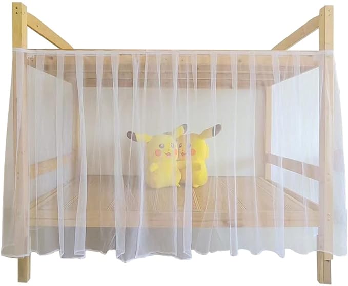 Fine Hole Stick-on Mosquito Net Canopy for Bunk Bed Twin Top Bottom