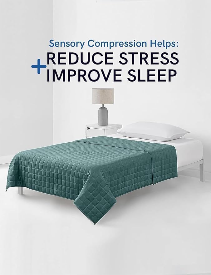 YnM Exclusive Cooling Weighted Blanket Rayon, Bed Blanket for One Person of 190lbs, Ideal for Queen/King Bed (60x80 Inches, 20 Pounds, Sea Grass)