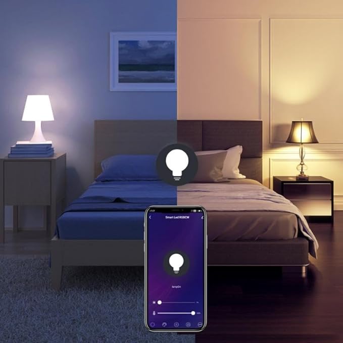Tuya WiFi RGBCW &CCT E27 Smart Bulb Compatible with Alexa,Google Assistant,SmartThings Voice Control 9W