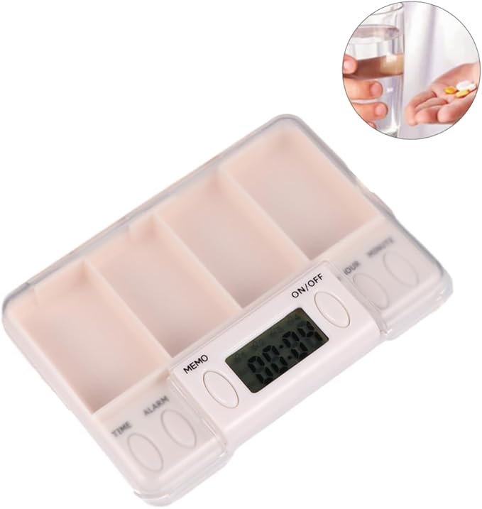 NOLITOY 3pcs Pill Reminder Organizer Alarm Clock Function Portable Medication Storage Box for Seniors Capacity Medicine to Use Pill Dispenser for Daily Reminders