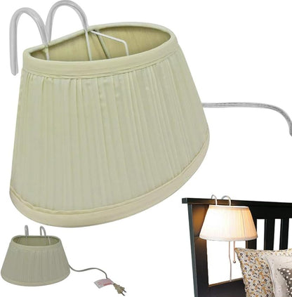 Evelots Bed Headboard Reading Lamp Book Light-Soft Fabric Shade-Easy ON/Off Pull Cord