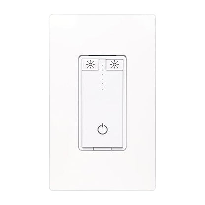 Smart Dimmer Switch, Dimmable with Energy Monitoring, Compatible with Alexa and Google Home, 2.4GHz WiFi Switches for LED Lights/CFL Light Bulbs Neutral Wire Required, Single Pole, ETL & FCC