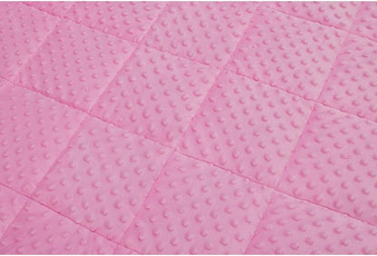 TONGDADA Minky Weighted Blanket | 40''x60'',10lbs | Cozy and Soft Minky Weighted Throw Blanket | Luxury Velvet with Premium Glass Beads | Pink Minky