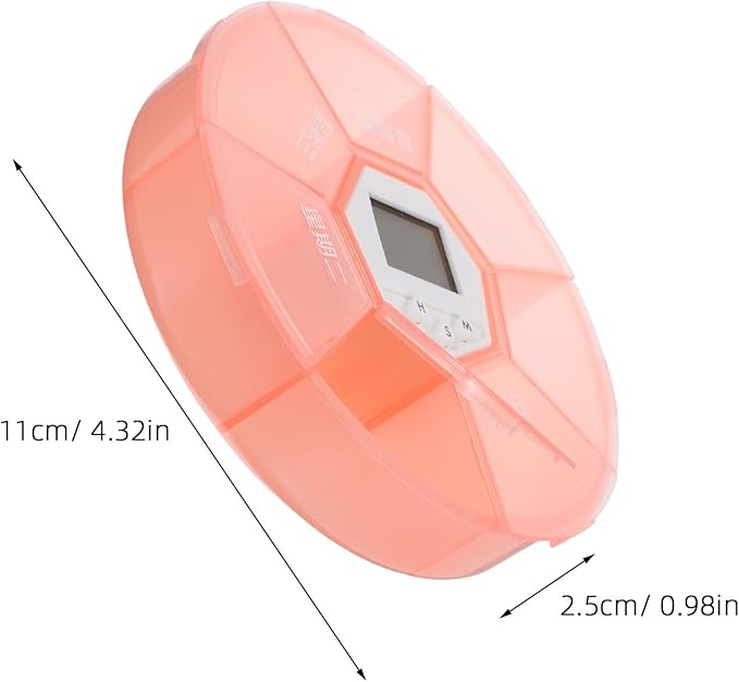 2pcs Travel Pill Case: Automatic Pill Dispenser with Alarm for Elderly - Travel Medication Organizer with Timer Reminder