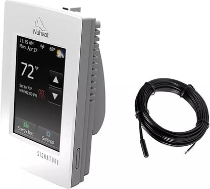 nVent NUHEAT Signature Programmable WiFi Dual-Voltage Floor Heating Thermostat with Touchscreen Interface, Compatible with Alexa, Google Assistant, and IFTTT