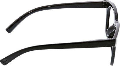 Peepers by PeeperSpecs Women's to The Max Square Blue Light Blocking Reading Glasses, Black, 49 + 2.25