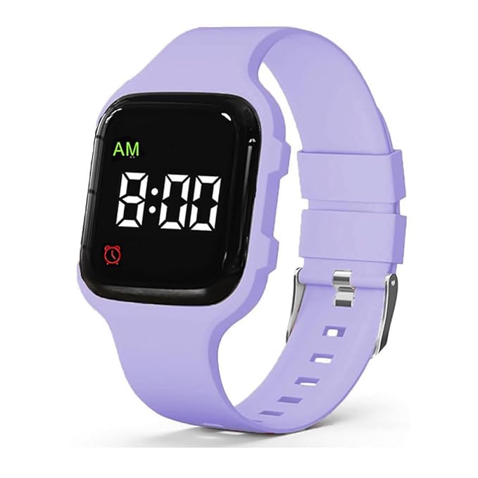 Vibrating Alarm Watch, Potty Training Watch Water Resistant Medical Reminder Wristband with Timer (Purple)