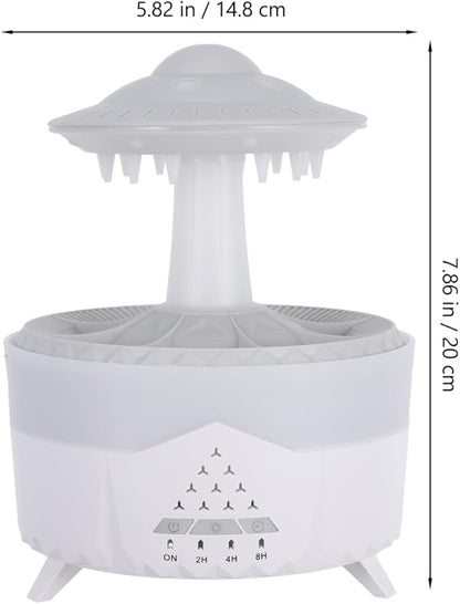 Cabilock Rain Cloud Humidifier, Aromatherapy Essential Oil Diffuser with Remote Control, Rain Sounds White Noise Humidifier, Waterfall Night Lights Sleep Aid Desk Lamp for Bedroom