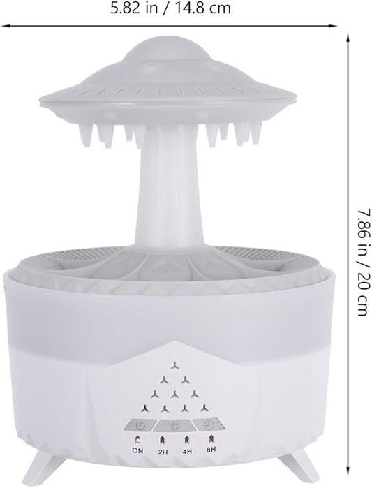 Cabilock Rain Cloud Humidifier, Aromatherapy Essential Oil Diffuser with Remote Control, Rain Sounds White Noise Humidifier, Waterfall Night Lights Sleep Aid Desk Lamp for Bedroom