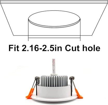 YGS-Tech 2 Inch LED Recessed Lighting, Dimmable Downlight 3W(35W Halogen Equivalent), CRI80, 2700K Ultra Warm White Ceiling Light with LED Driver (10 Pack)