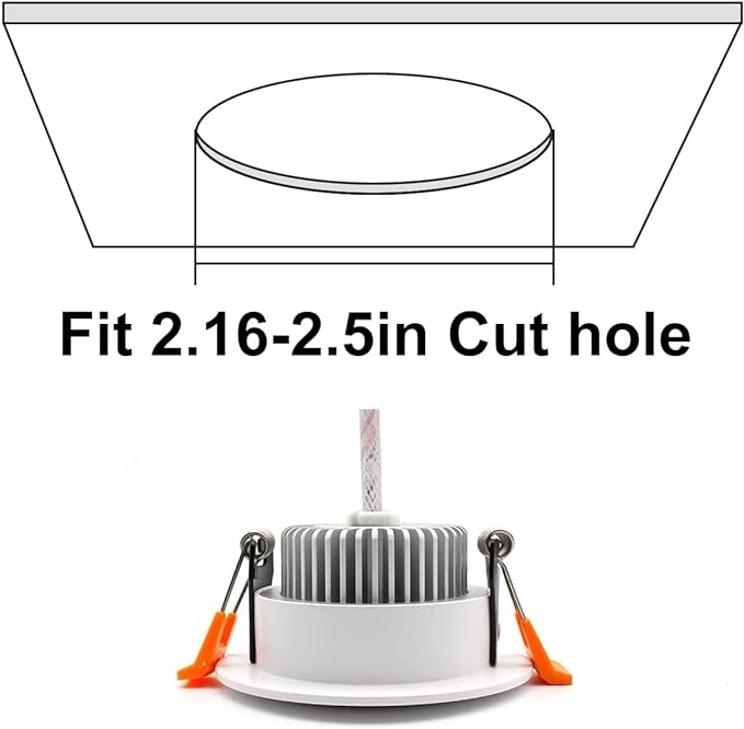 YGS-Tech 2 Inch LED Recessed Lighting, Dimmable Downlight 3W(35W Halogen Equivalent), CRI80, 5000K Daylight White Ceiling Light with LED Driver(4 Pack)