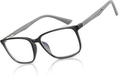 BLUEMOKY Blue Light Reading Glasses for Men，Sport Square Frame Readers, Anti Glare Computer Glasses