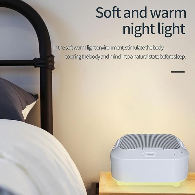 Ora Solfeggio Frequencies Sound Machine - 28 Soothing Sounds with Ambient Night Light | Up to 12H Battery Life, 30/60/90Min Auto-Off Timer | for Meditation, Relaxation, Travel & Stress Relief