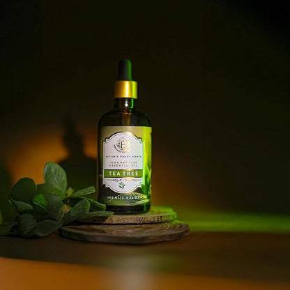 Luxurious Tea Tree Essential Oil by Enhanced Essentials|Concentrated,Natural and Slow Distilled Oils for Hair & Skin Care, Home Cleaning,Soap & Candle Making| Ideal for Businesses|3.38 fl oz (100 ml)