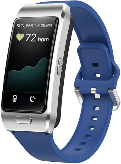 Slim Fitness Tracker for Men & Women, 1.57” HD Touchscreen Smart Band, Heart Rate & SPO₂ Tracking, Sleep & Activity Insights, Bluetooth Call Supports(Blue)