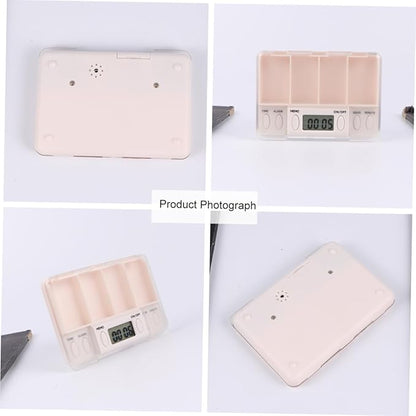 NOLITOY Smart Portable Medicine Organizer with Timed Reminder for Seniors Durable Compartments Case with Alarm Function for Daily Medication Management