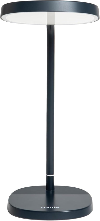 Lumie Task - 10,000 Lux Adjustable Bright Light Therapy Desk Lamp for Mood and Energy Boost and Winter Blues Relief, Crystal Clear Illumination and Maximum Visual Comfort - Charcoal Blue