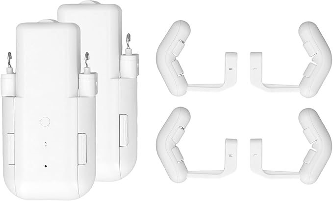 Dpofirs Automatic Curtain Opener, WiFi Bluetooth Electric Curtain Robot Voice Control with APP Timer, 2Pcs Smart Curtains Home Device for T Rail U Rail Roman Rod