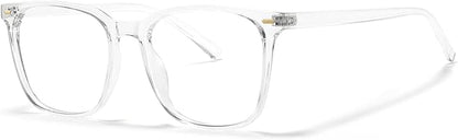 Oversized Square Blue Light Blocking Glasses for Women Men, Anti-Fatigue Computer Monitor Glasses Reduce Eye Strain