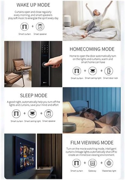 Automatic Curtain Opener Robot Smart Curtains Rod Home Device with Remote Control, Switch Manual Easy Install