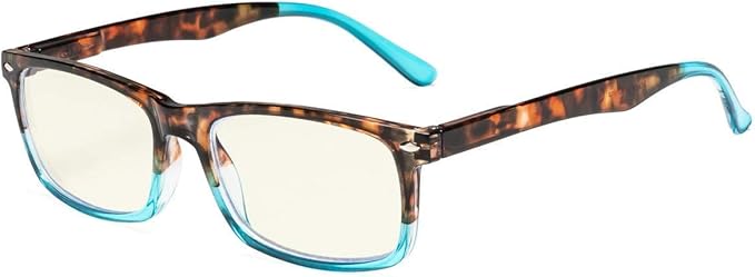 Eyekepper Computer Reading Glasses Blue Light Blocking Readers Men Women, Tortoise-Blue