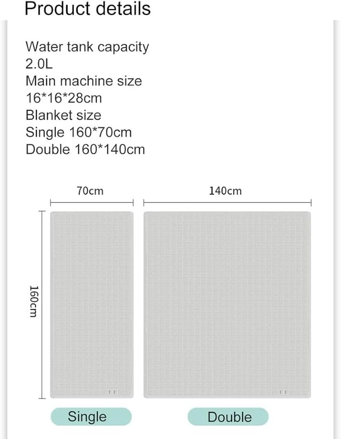 Water-Cooled Mattress Pad with Remote Control, 3-Level Adjustable Cooling, Single or Double Bed Cooling System for Hot Sleepers and Night Sweats,Single Bed