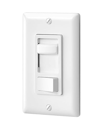 DEWENWILS Dimmer Switch for LED Lights, 600W Incandescent/Halogen and 150W CFL/LED, Single-Pole or 3-Way Dimmer Light Switch, ETL ＆ cUL Listed, White