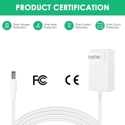 Mrgru 24V Replacement Charger for Hatch Restore 2 Wake Up Light Alarm Clock Compatible with Hatch Sunrise Alarm Clock Smart Light Sound Machine Power Cord Adapter