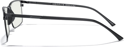 MERRY'S Fashion Blue Light Blocking Glasses - Reading Glasses Metal Frame Spring Hinge Readers for Men Eyeglasses