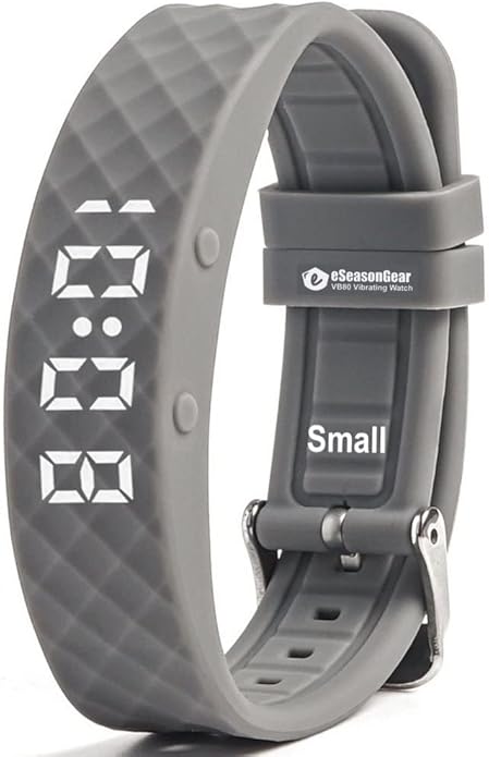 VB80 12 Alarm Vibrating Watch, Silent Vibration Shake Wake ADHD Medication Reminder