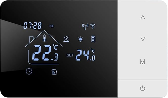 Smart WiFi Thermostat - Heat & Cool Temperature Controller With Touchscreen | APP & Voice Control Thermostatt For Home Automation | Digital Programmable Thermostat For House RV Hotel | Energy Saving C
