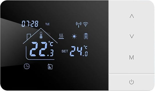 Smart WiFi Thermostat - Heat & Cool Temperature Controller With Touchscreen | APP & Voice Control Thermostatt For Home Automation | Digital Programmable Thermostat For House RV Hotel | Energy Saving C
