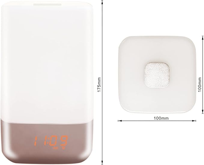 Smart Wake Up Light Alarm Clock, LED Table Lamp t-Button The Colorful Night Light Simulated Sunrise Alarm Clock 3 Brightness Levels Adjustable