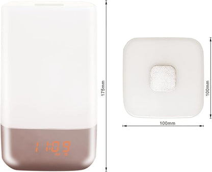 Smart Wake Up Light Alarm Clock, LED Table Lamp t-Button The Colorful Night Light Simulated Sunrise Alarm Clock 3 Brightness Levels Adjustable