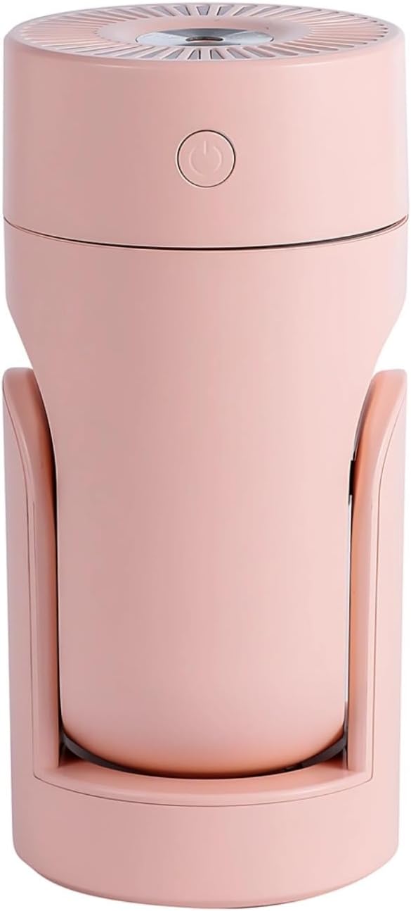Portable Mini Humidifier, Usb Powered, 7.7 Fl Oz / 220 Ml, Automatic Rotating, Compact Design For Home And Travel, Pink