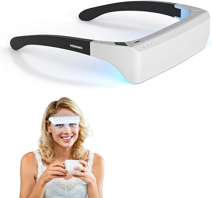 GentleGlow MEINNO Light Therapy Glasses, Bring You Boost Energy, Relief for Slwwp Problems, Enhances Mood, Adjustment Jet Lag - All-in-One Case, Ready for Any Scene, Anytime, Anywhere