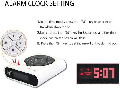 Eyes.sys Target Alarm Clock for Heavy Sleeper, Creative Gun Alarm Clock, Shoot-to-Stop Alarm Clock, Gift for Kids Adults